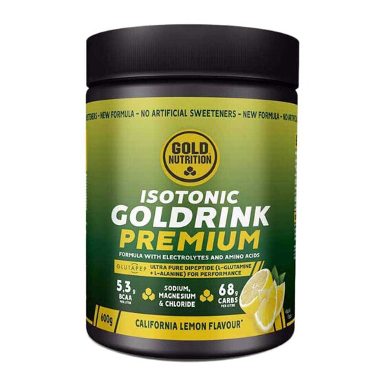 GOLD NUTRITION Gold Drink Premium 600g Lemon Isotonic Powder