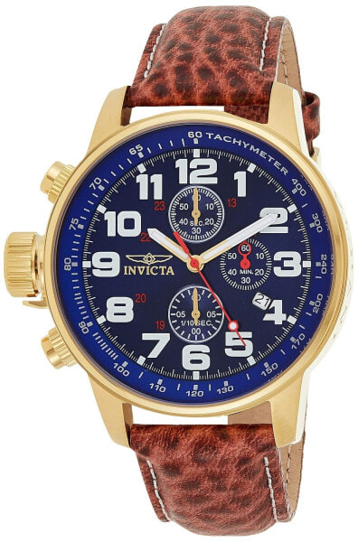 Часы Invicta I-Force Quartz с кожаным ремешком