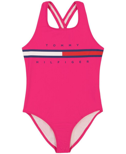 Big Girls Classic Flag One Piece Swimsuit