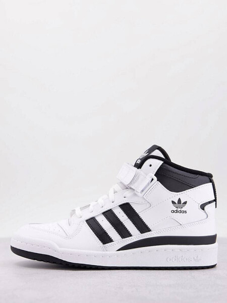 adidas Originals Forum Mid trainers in white and black