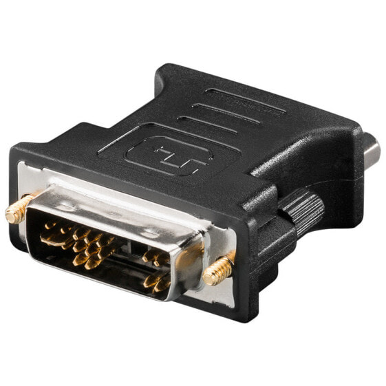 Wentronic DVI-A/VGA Monitor Adapter - Black - DVI - VGA - Black