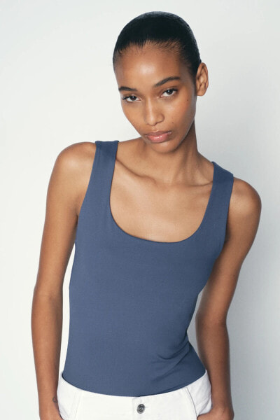 POLYAMIDE TOP WITH WIDE STRAPS