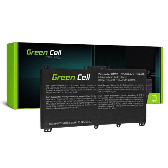 Батарея для ноутбука Green Cell HP163 Чёрный 3400 mAh