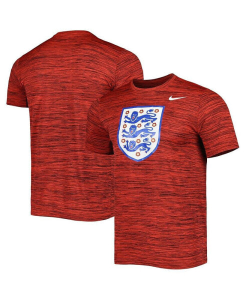 Men's Red England National Team Primary Logo Velocity Legend T-shirt