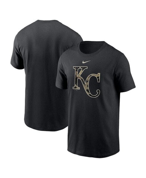 Men's Black Kansas City Royals Team Camo Logo T-shirt