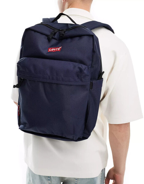 Levi's L pack standard backpack with logo in navy