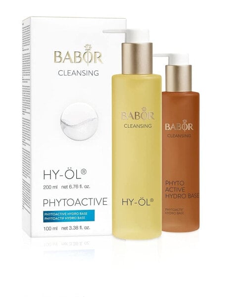 BABOR CLEANSING HY-Oil & Phytoactive Hydro Base Set - Cleansing Duo, for Dry Skin, Deep Pore Cleansing with Oil & Herbal Extract, 2 Pieces