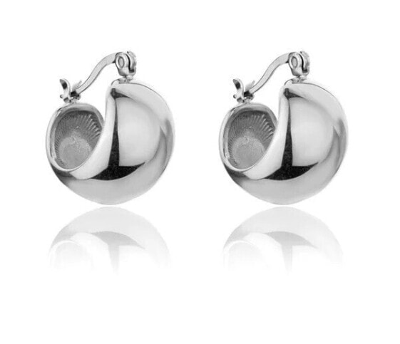 Solid steel earrings Sabrina Silver Earrings MCE23157S