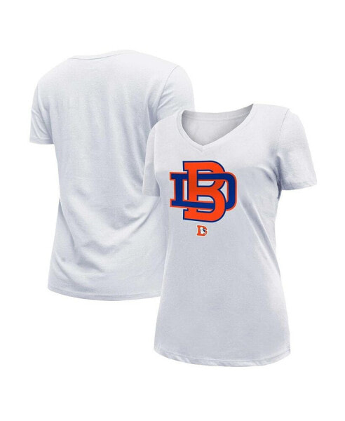 Women's White Denver Broncos City Originals V-Neck T-shirt