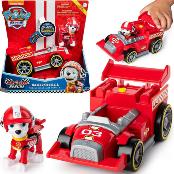 Figurka Spin Master Psi Patrol Ready Race Rescue - Marshall + wyścigówka z napędem i dźwiękiem (6054502)