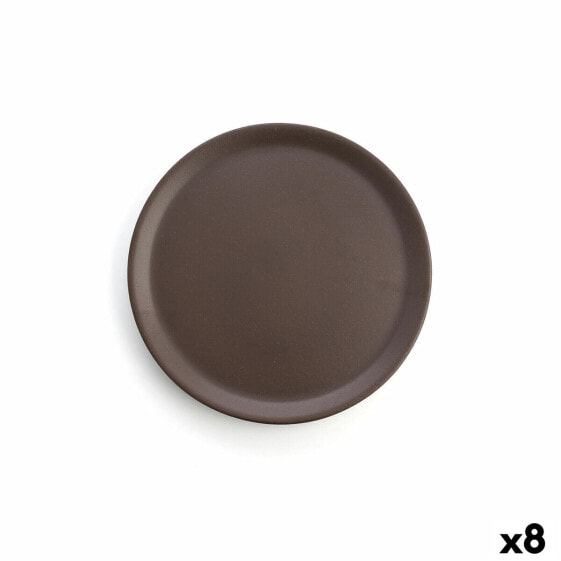 Плоская тарелка Anaflor Barro Anaflor Коричневый Кафель Ø 31 cm Мясо (8 штук)