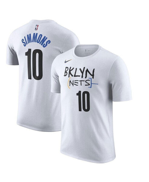 Men's Ben Simmons White Brooklyn Nets 2022/23 City Edition Name and Number T-shirt