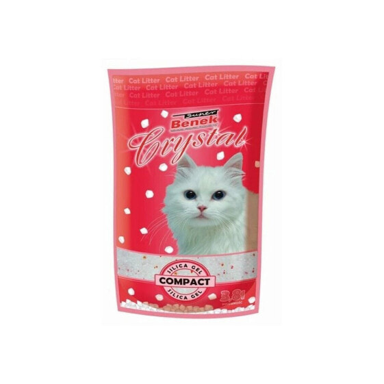 Песок для кошек устранитель запаха Super Benek Crystal Compact 3,8 L