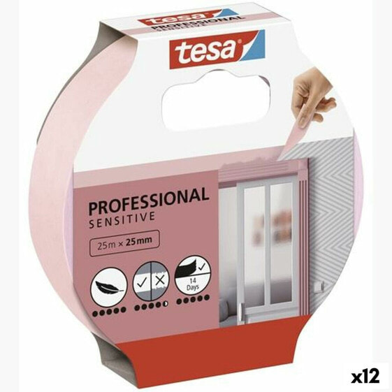 Автоаксессуары и принадлежности Tesa Клейкая лента TESA Professional Sensitive Художник Розовый 12 штук 25 mm x 50 m