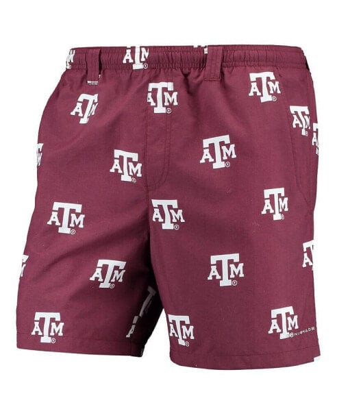 Шорты Columbia для мужчин Texas A&M Aggies PFG Backcast II Omni-Shade в стиле марун