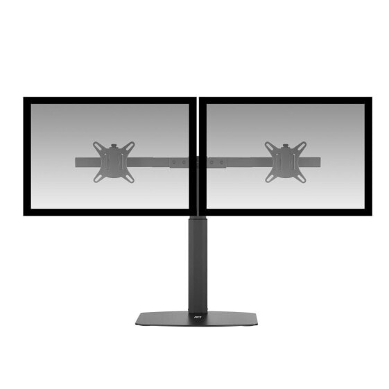 ACT Free standing gas spring dual monitor arm office - crossbar - Freestanding - 12 kg - 25.4 cm (10") - 68.6 cm (27") - 100 x 100 mm - Black