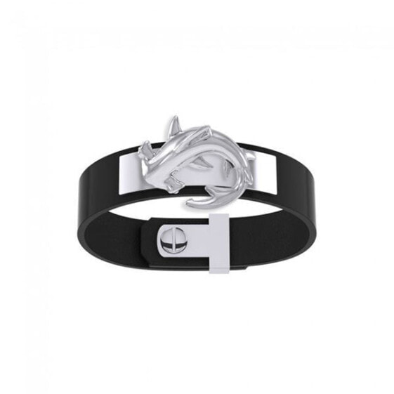 DIVE SILVER Hammerhead Shark Leather Bracelet Armband