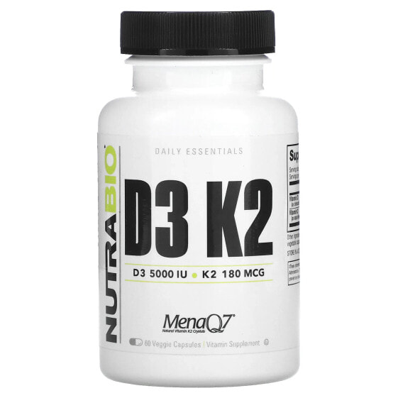 D3 K2, 60 Veggie Capsules