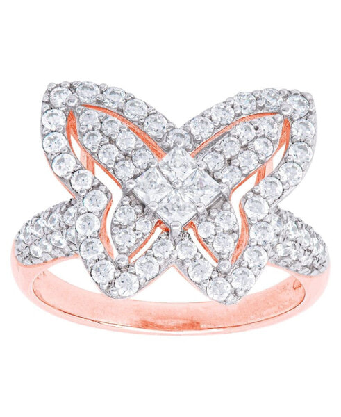 Кольцо Macy's Butterfly Zirconia Rose Gold