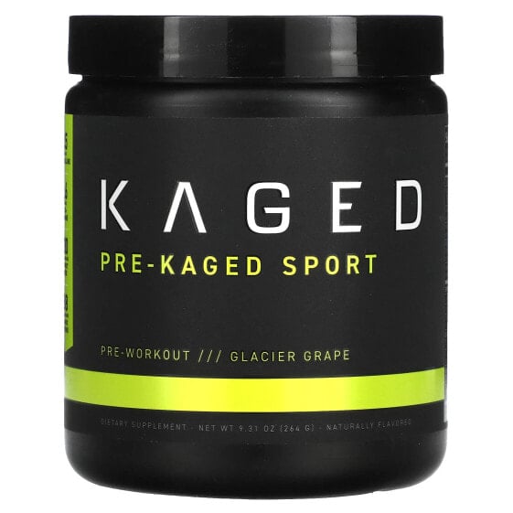 Kaged, PRE-KAGED Sport, предтренировочный комплекс, освежающий виноград, 264 г (9,31 унции)