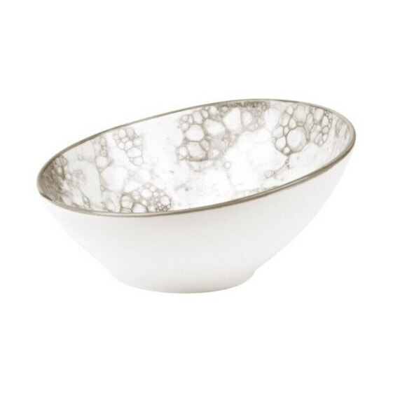 Блюдо фарфоровое бело-коричневое Inde Bowl (35 cl) (ø 16 x 7 см)