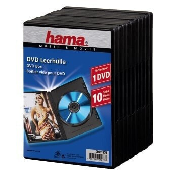 Hama 00051276, Jewel case, 1 discs, Black, Polypropylene (PP), 190 mm, 14 mm