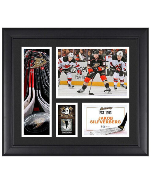 Jakob Silfverberg Anaheim Ducks Framed 15" x 17" Player Collage with a Piece of Game-Used Puck