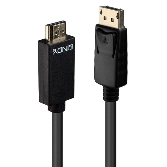 Кабель DisplayPort на HDMI 10.2G 2m Lindy - DisplayPort - HDMI Type A (стандарт) - мужской - мужской - прямой