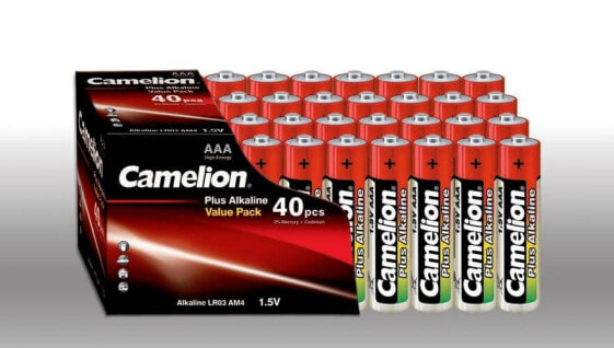 Одноразовая батарейка Camelion AAA Alkaline 1.5 V 40 шт - 1250 mAh