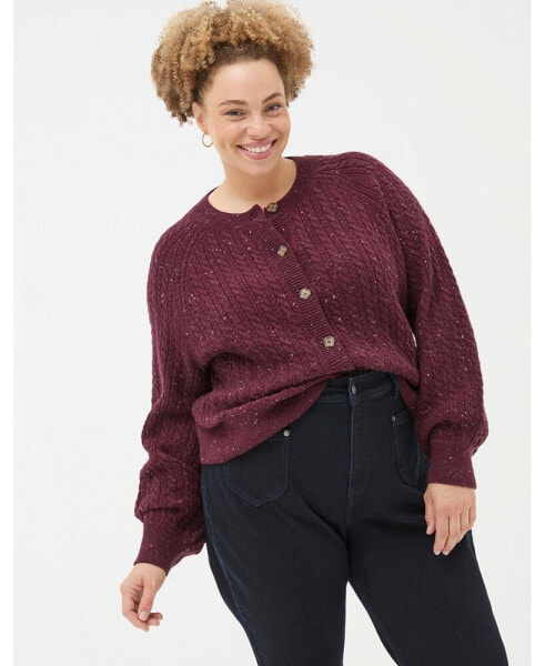 Plus Size Chloe Cable Cardigan