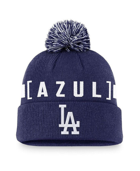 Men's Royal Los Angeles Dodgers Hometown Peak Cuffed Knit Hat with Pom