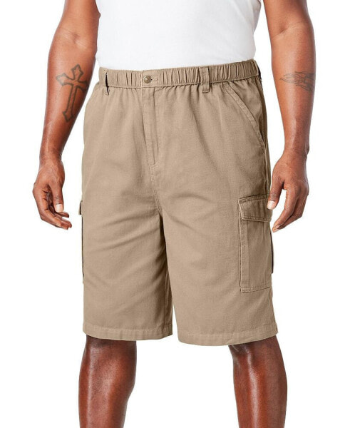 Big & Tall by KingSize Renegade 9" Full Elastic Waist Cargo Shorts