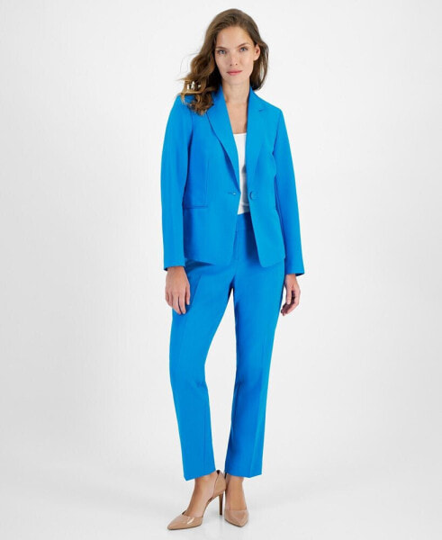 Women's Crepe One-Button Pantsuit, Regular & Petite Sizes