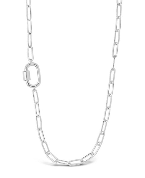 Polished Carabiner Station Necklace