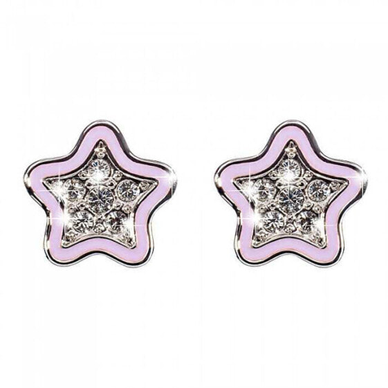 Girl´s earrings Stars with crystals Star L2002PIN