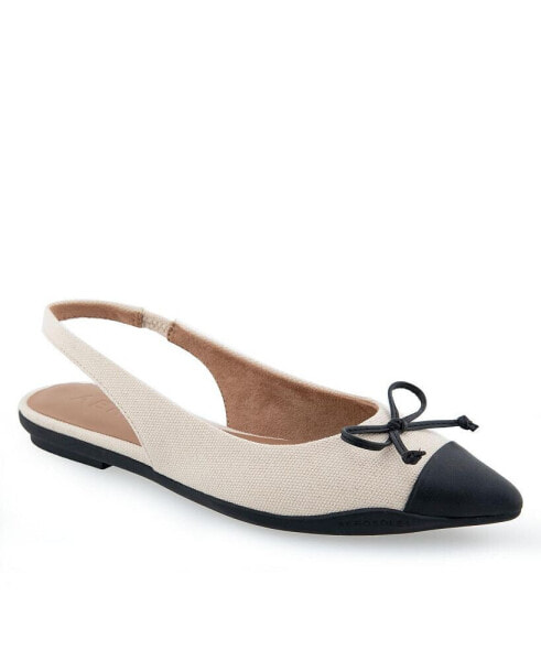 Women's Donna Pointed Toe Slingback Flats