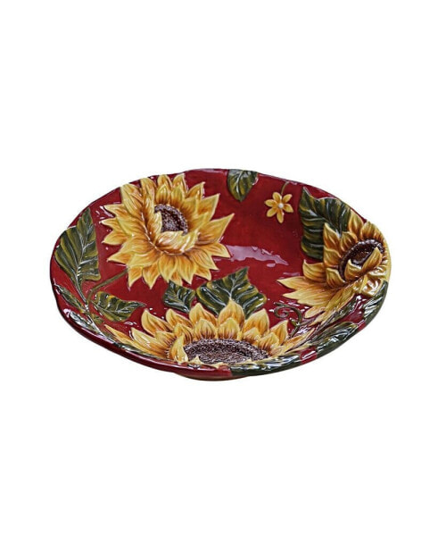 Sunset Sunflower Serving Bowl