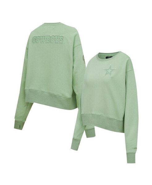 Women's Light Green Dallas Cowboys Neutral Pullover Sweatshirt