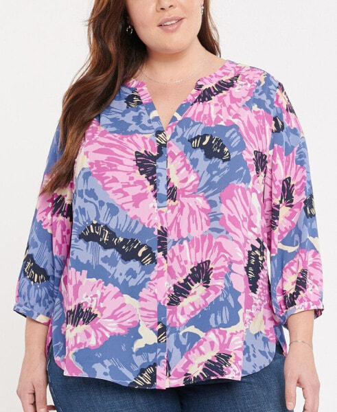 Plus Size Pintuck Blouse