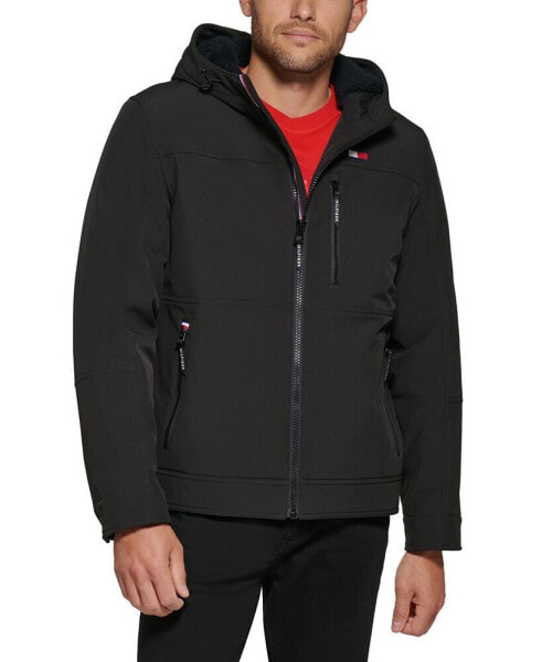 Men's Sherpa-Lined Softshell Hooded Jacket