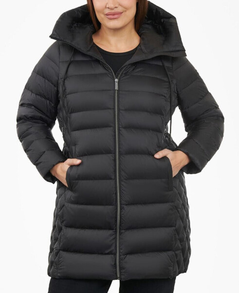 Women's Plus Size Hooded Down Packable Puffer Coat, Created for Macy's