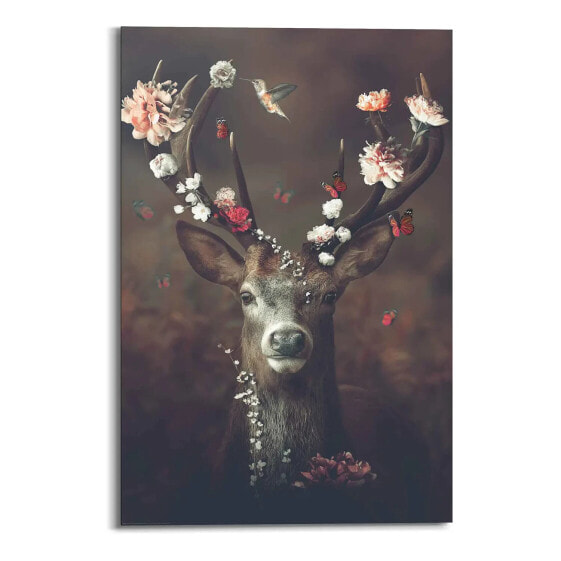 Wandbild Hirsch Romantisch