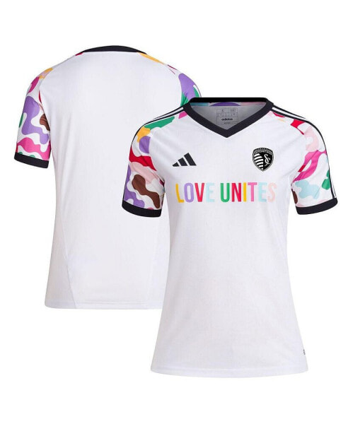 Women's White Sporting Kansas City 2023 Pride Pre-Match Top