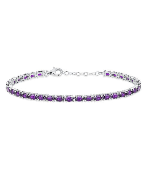 Браслет Bling Jewelry Amethyst 925,7-7.5"