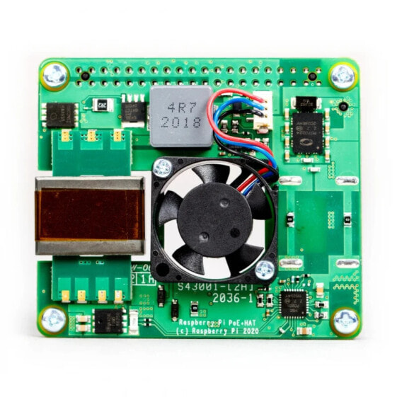 Raspberry Pi PoE+ HAT - Power over Ethernet for Raspberry Pi 4B/3B+ - SC0468