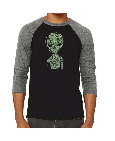 Alien Men's Raglan Word Art T-shirt