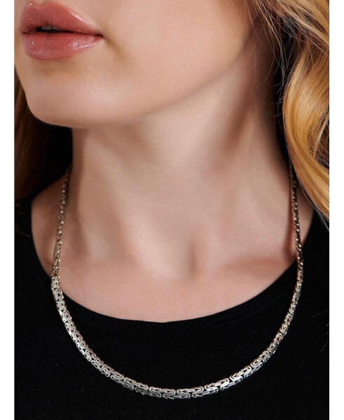 DEVATA borobudur Oval 5mm Chain Necklace in Sterling Silver