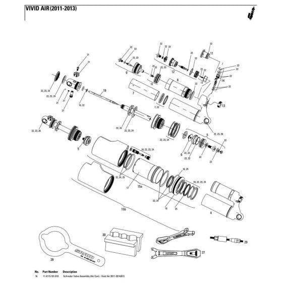 ROCKSHOX Vivid Air B1 Air Valve Kit