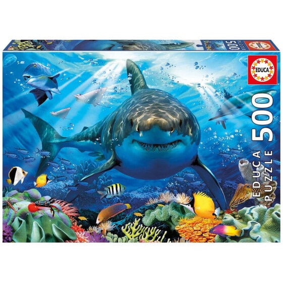 EDUCA BORRAS Puzzle 500 Great White Tiburon