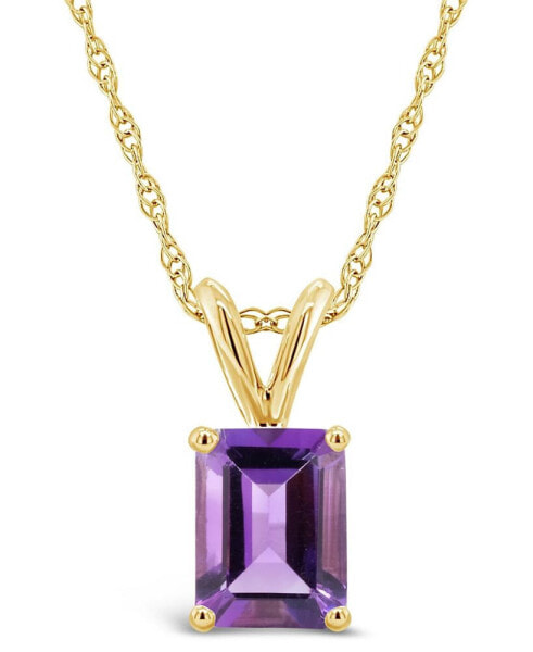 Amethyst (1-5/8 ct. t.w.) Pendant Necklace in 14K Yellow Gold